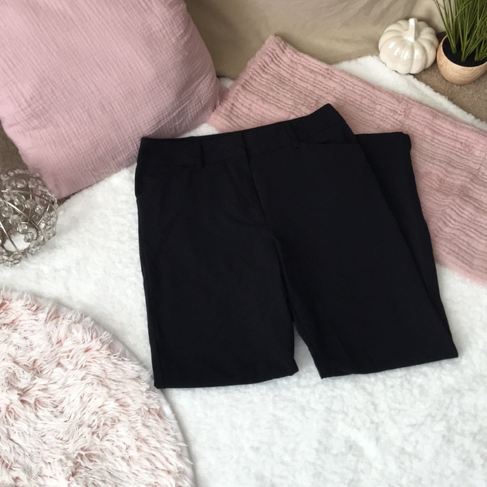 Juniors/Kids Black Straight Leg Formal Pants